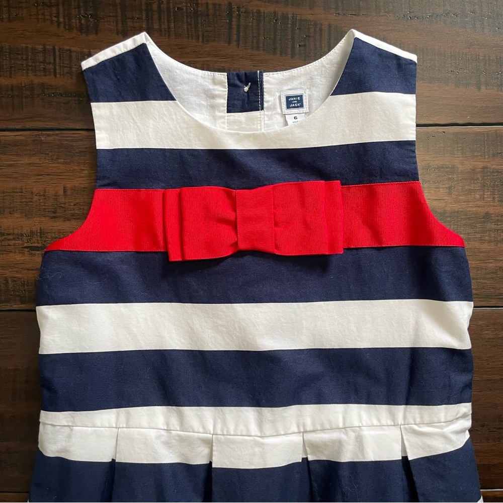 Janie and Jack Pretty Patriot Striped Dress - Picture 6 of 11